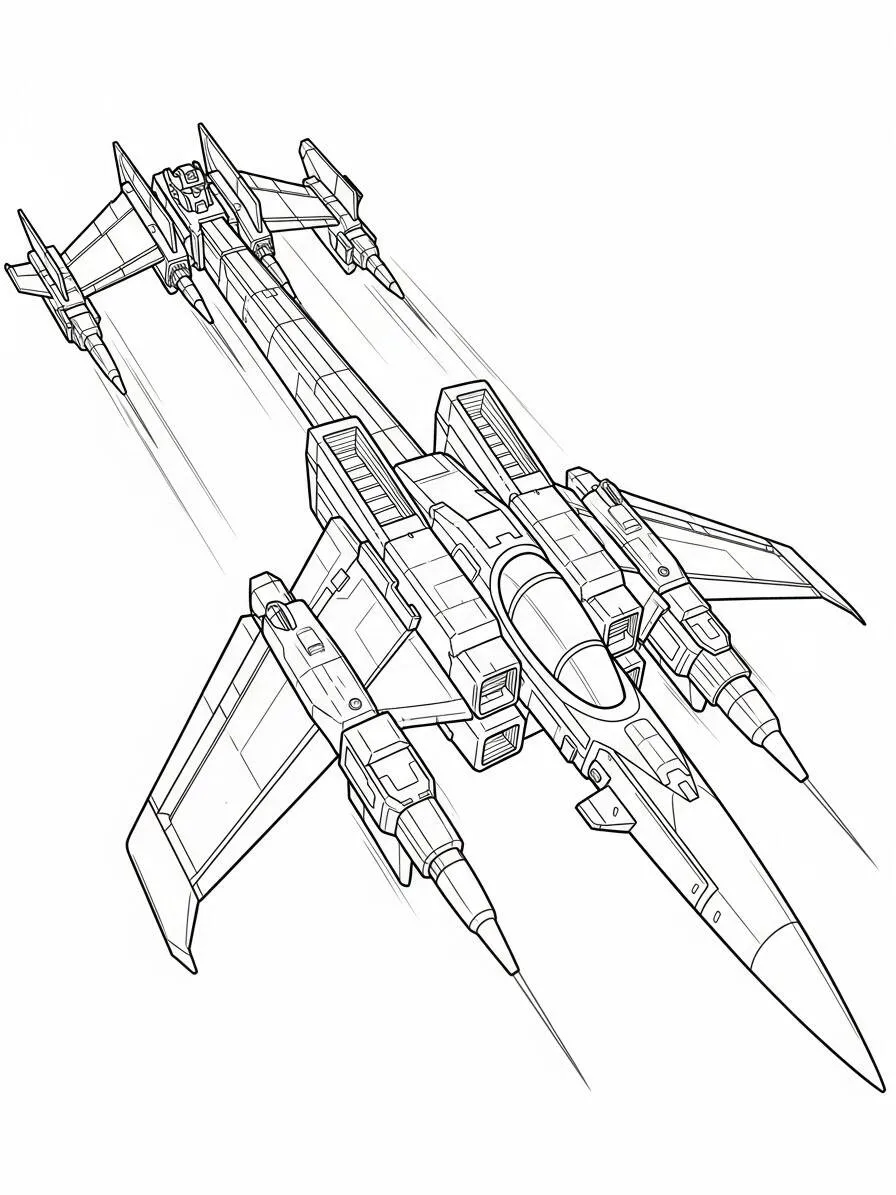 Desenho de Transformers do Starscream para Colorir
