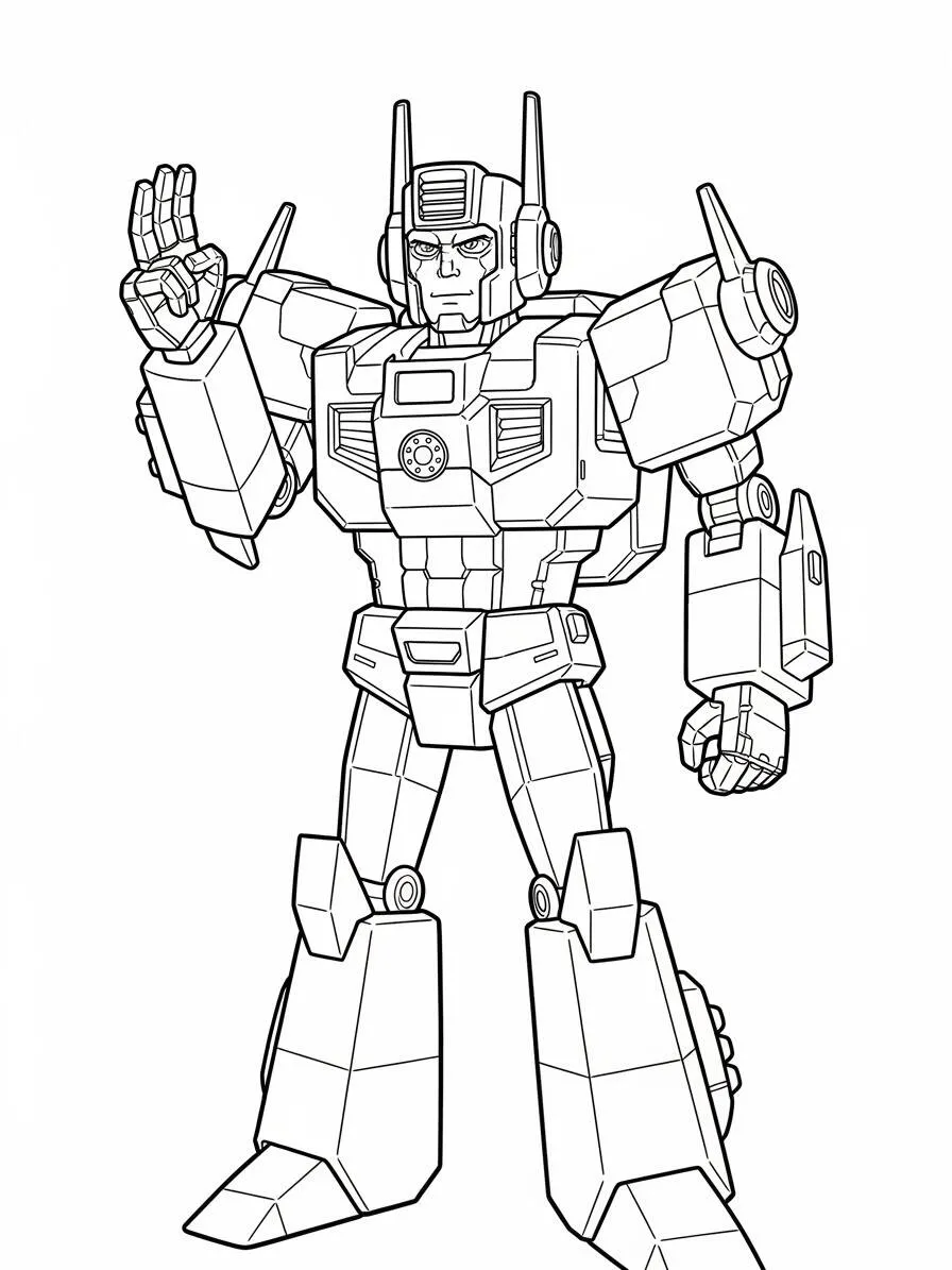 Desenho de Transformers do Optimus Prime para Colorir