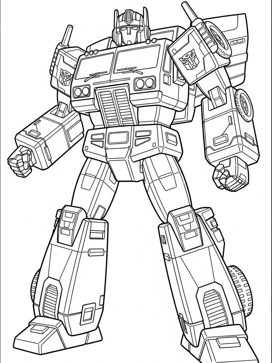 Coloriage Optimus Prime Transformateurs