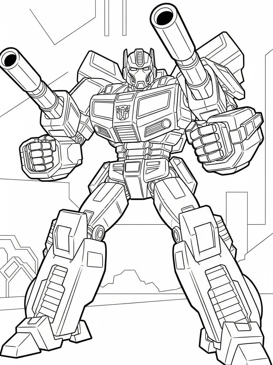 Coloriage Optimus Prime Transformateurs