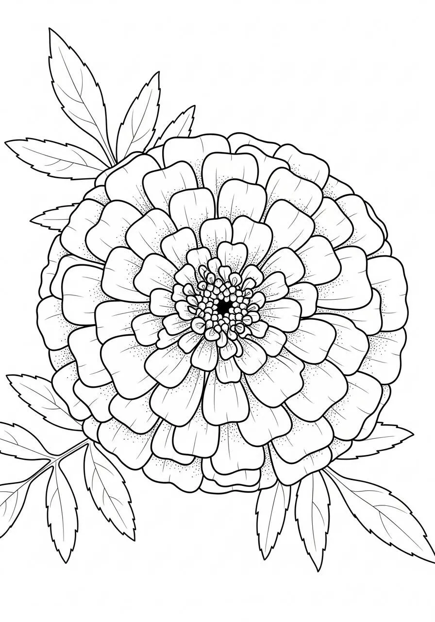 Carnation Flowers Coloring Page