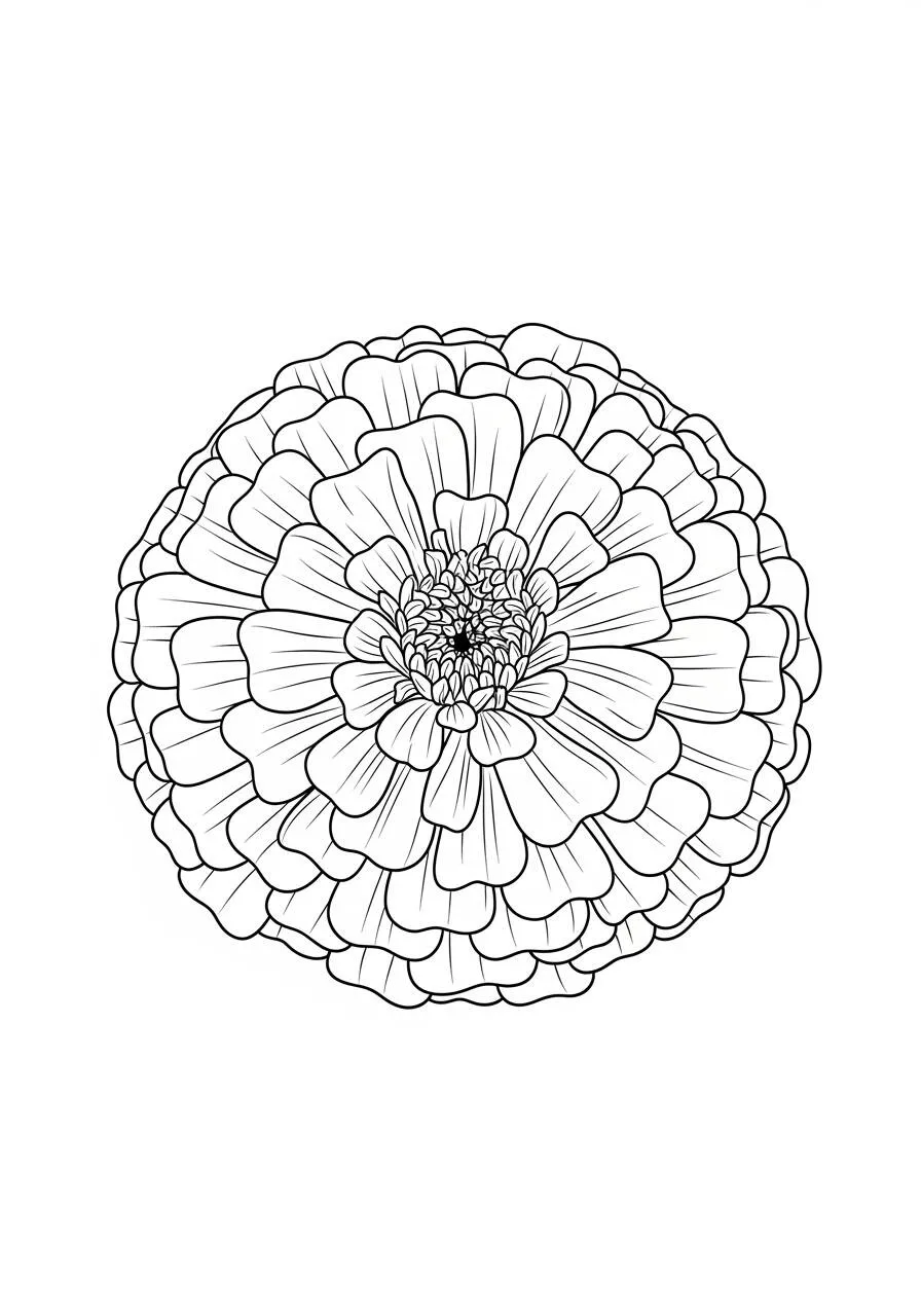 Desenho de Flor de Cravo para Colorir
