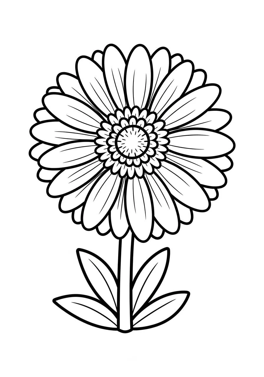 Desenho de Flor Margarida para Colorir