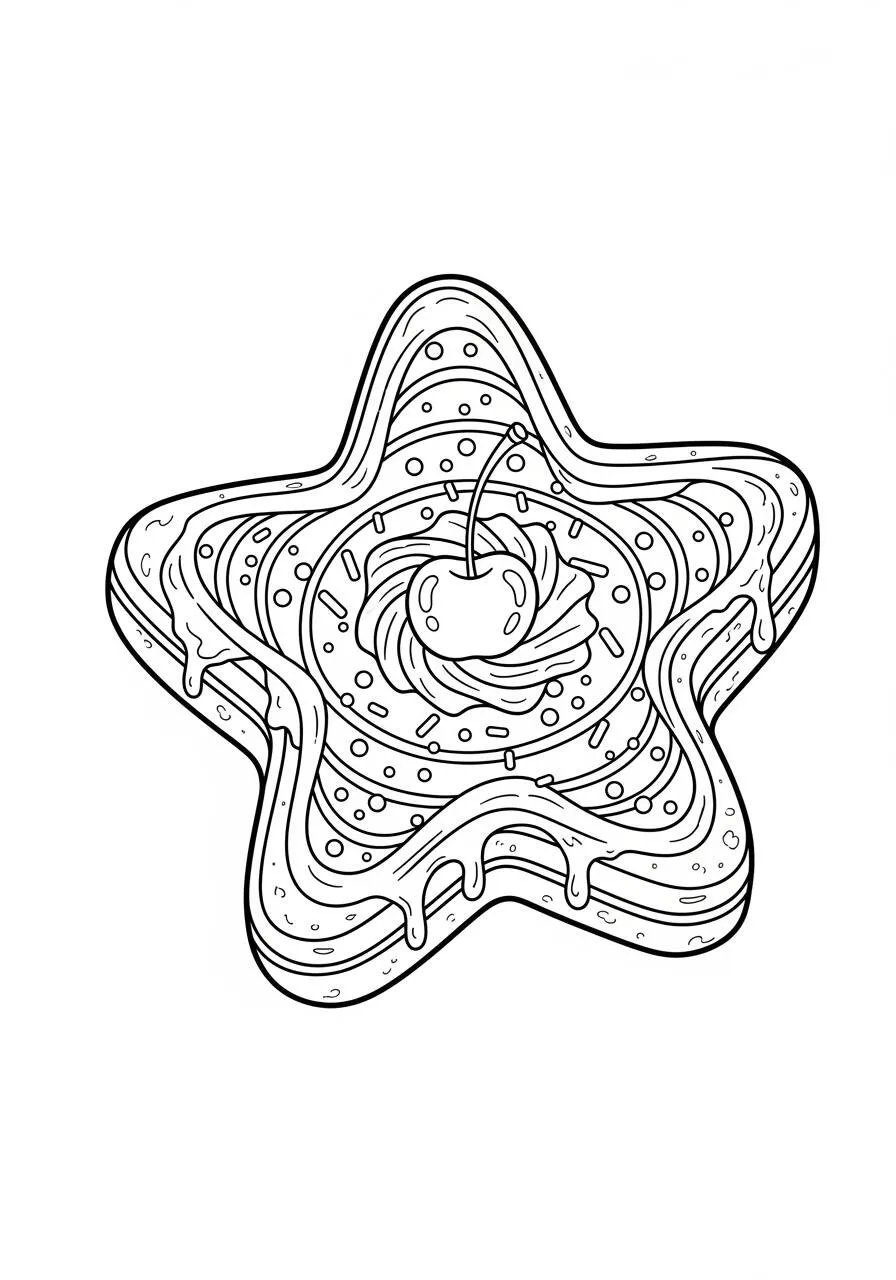 Coloriage étoile doce