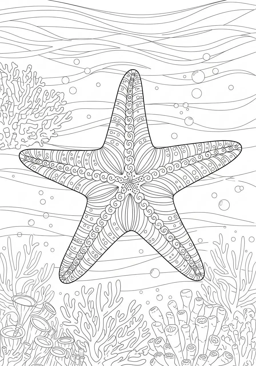 Coloriage étoile de mer