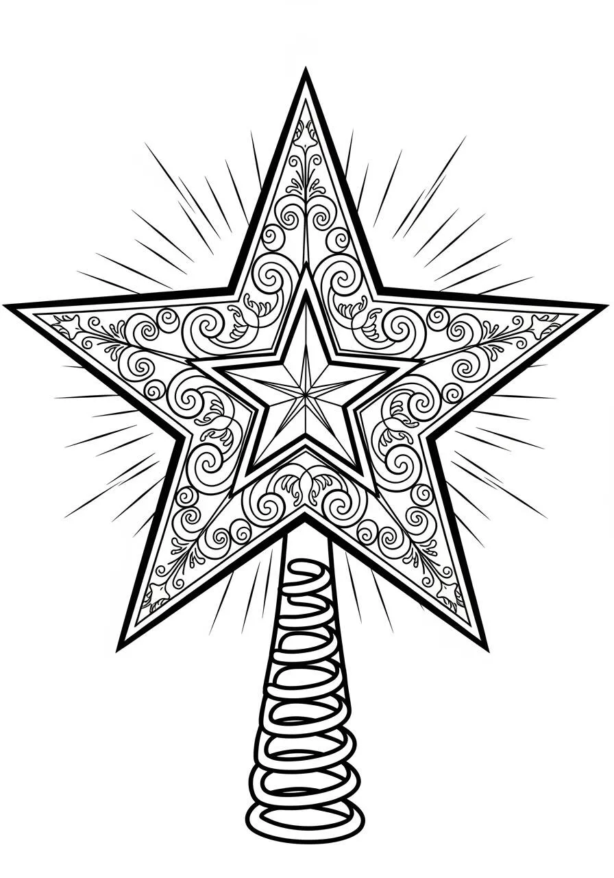 Dibujo para colorear de estrella mágica