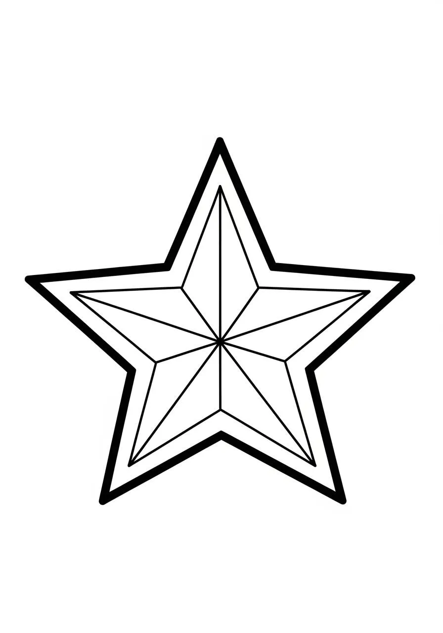 Dibujo para colorear de estrellas geométricas
