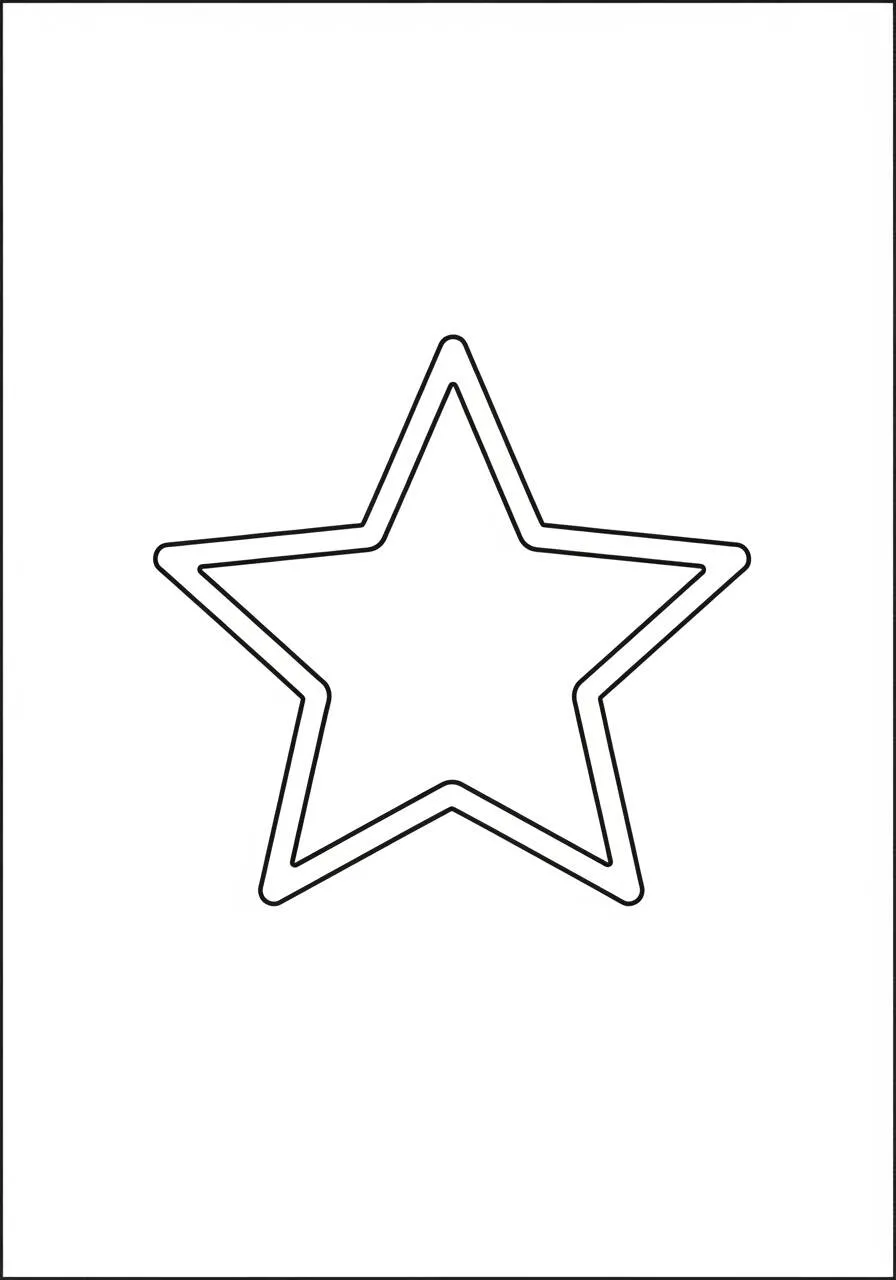Dibujo para colorear De Estrellas Sencillas