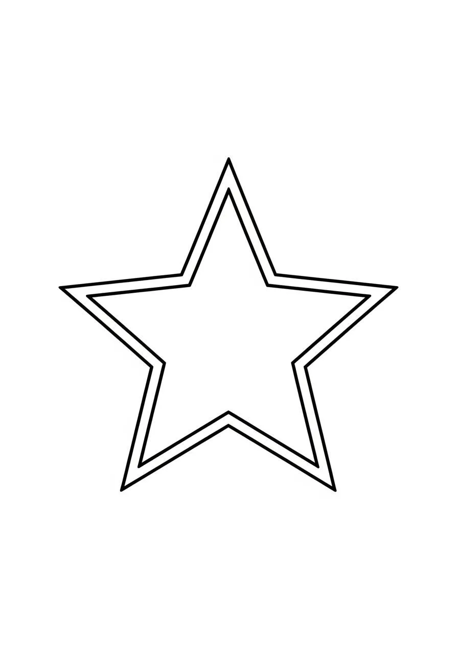 Dibujo para colorear De Estrellas Sencillas