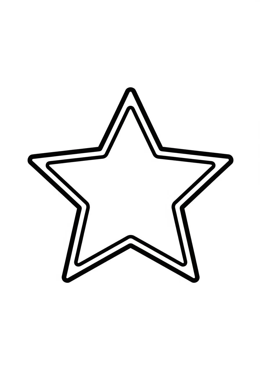 Dibujo para colorear De Estrellas Sencillas