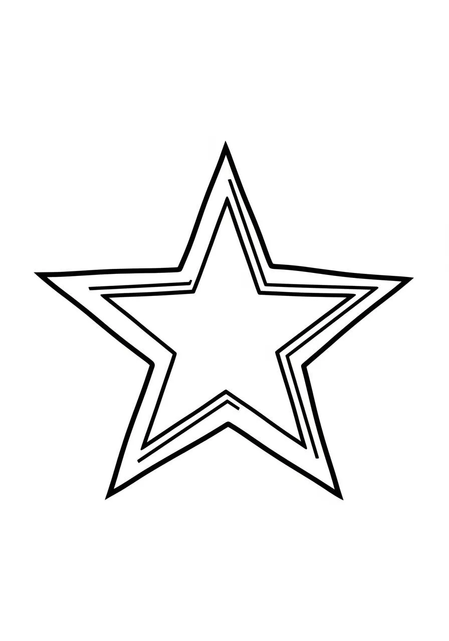 Dibujo para colorear de estrellas geométricas