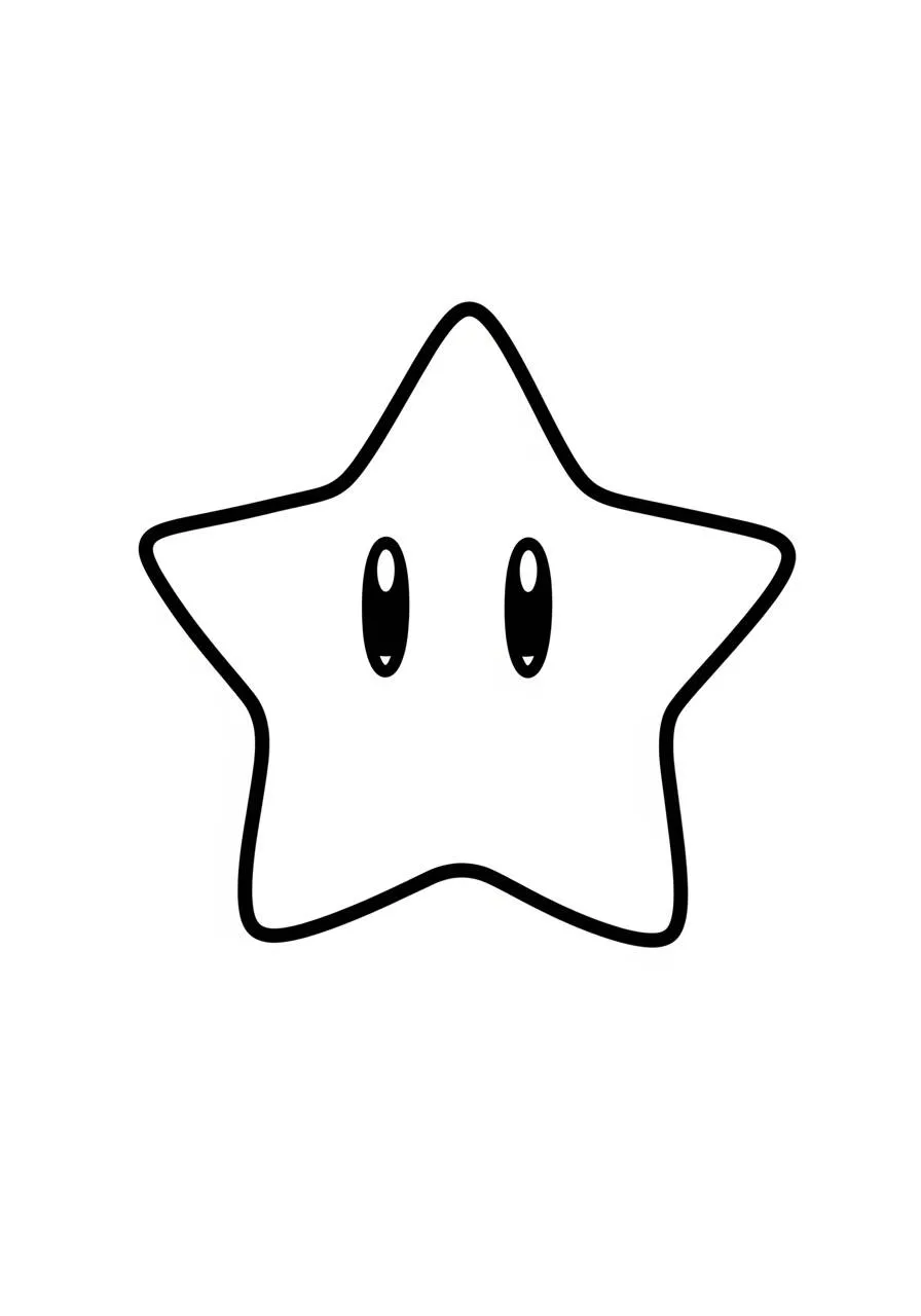 Página para colorear de estrellas divertidas