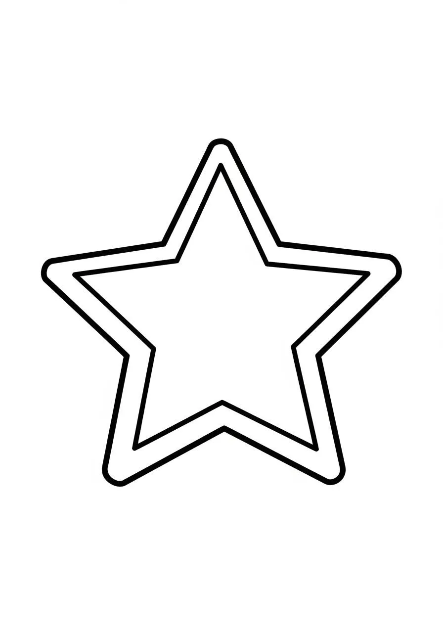 Página para colorear de estrella brillante