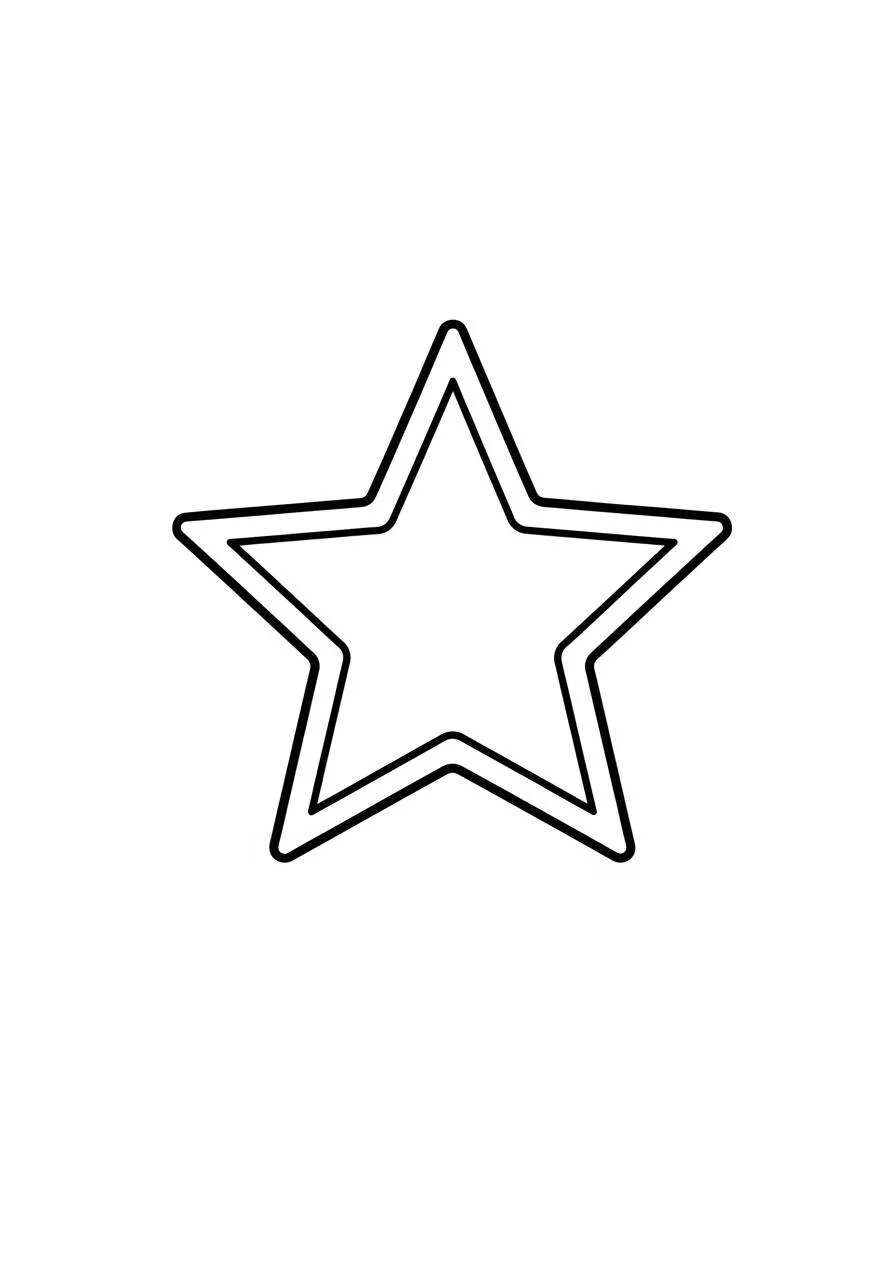 Página Para Colorear De Estrellas Sencillas