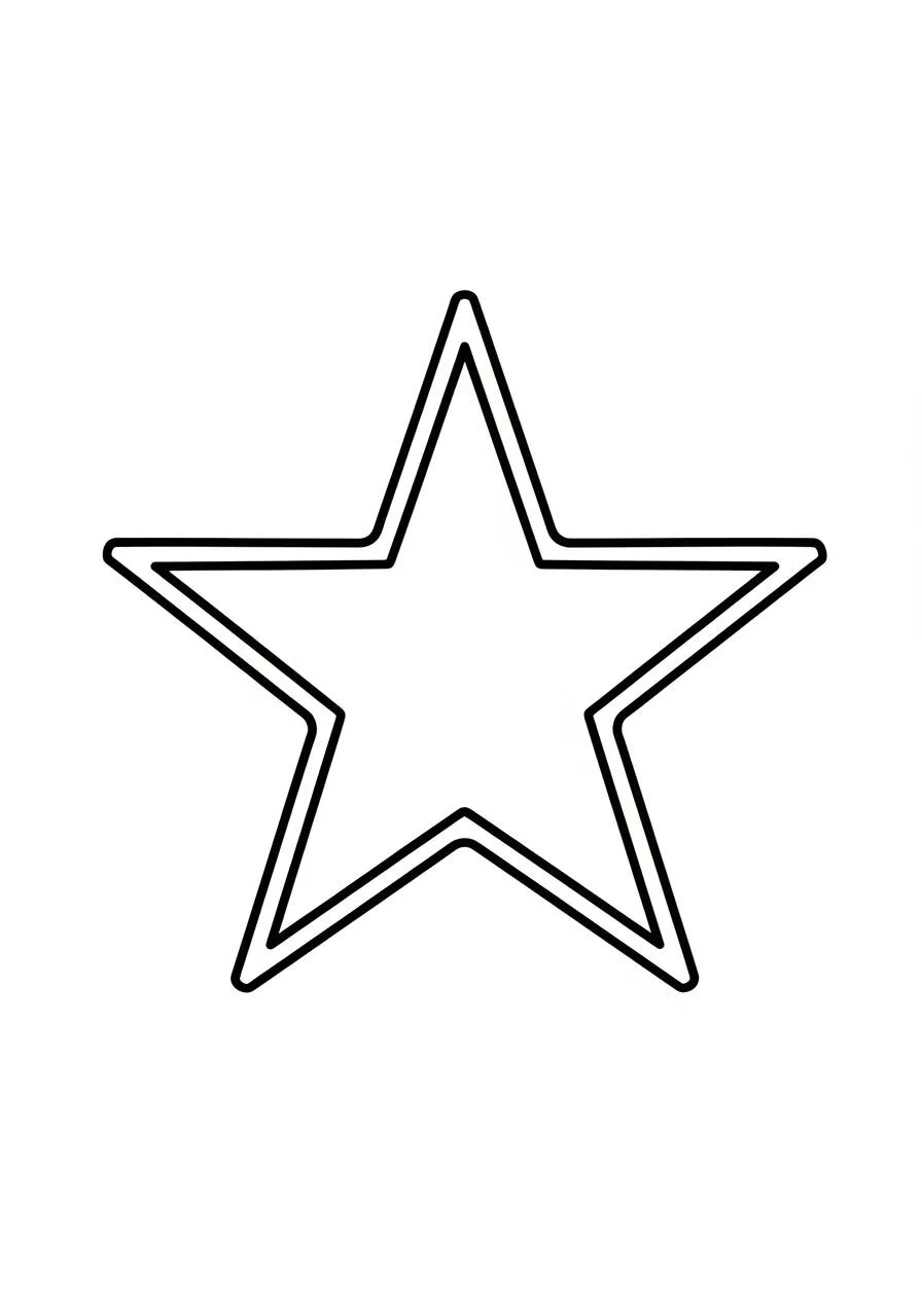 Página Para Colorear De Estrellas Sencillas