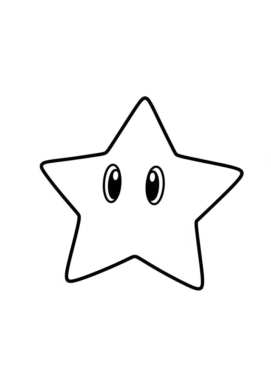 Página para colorear de linda estrella