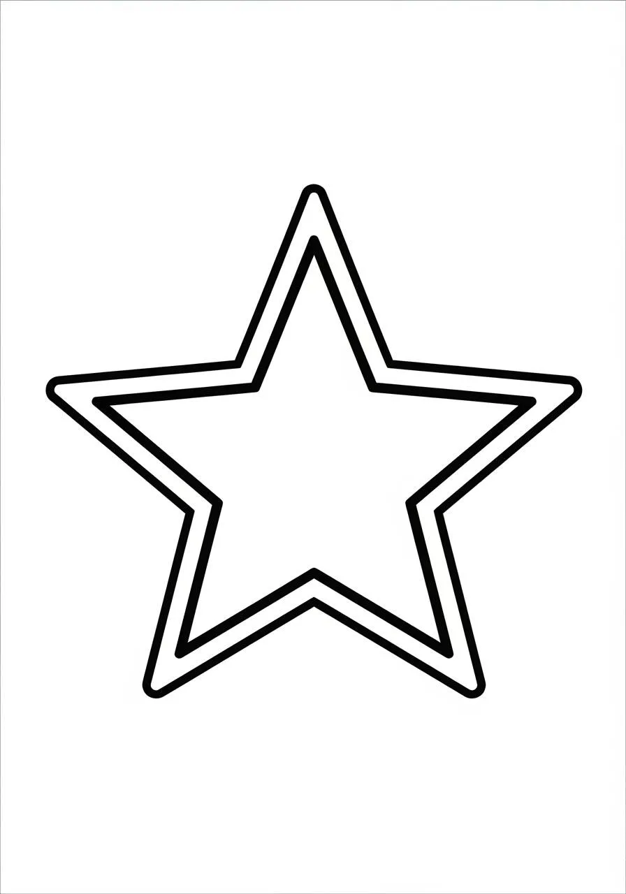 Página Para Colorear De Estrellas Sencillas