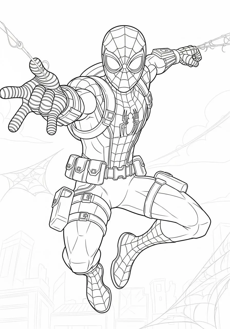 Desenho de Fortnite com Super Herói em Ação para Colorir