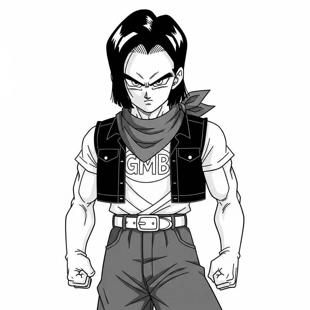 Android 18 Dragon Ball Z Coloring Page