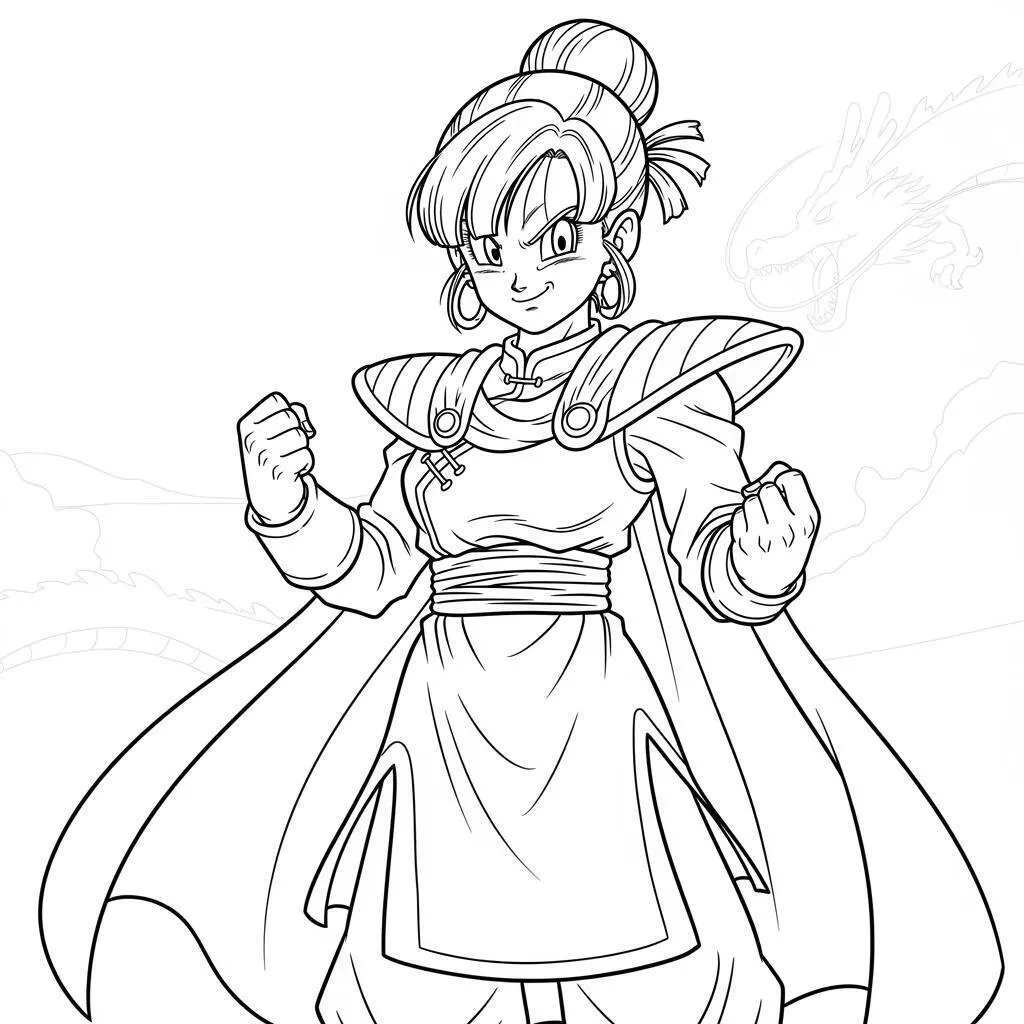 Pan's Dragon Ball Z Coloring Page