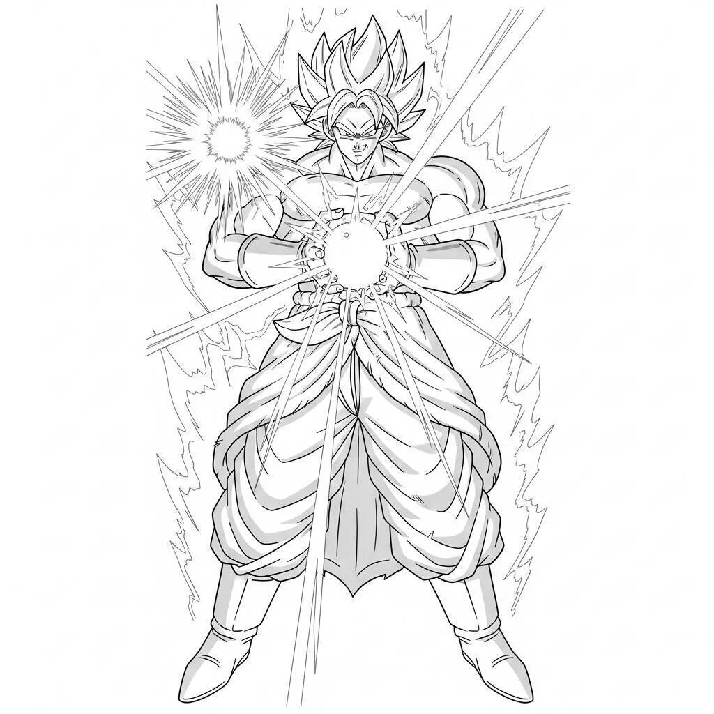 Super Saiyan Goku Dragon Ball Z Coloring Page