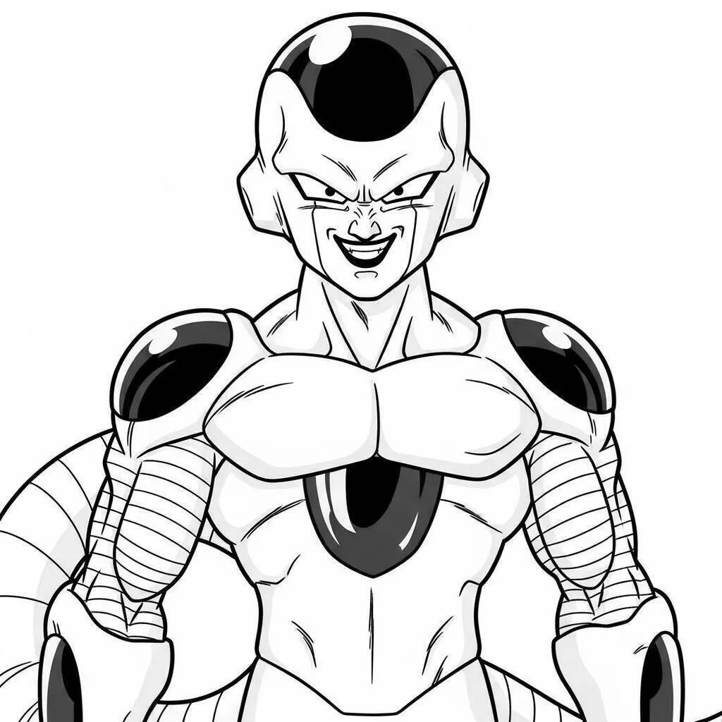 Desenho de Dragon Ball Z do Freeza para Colorir