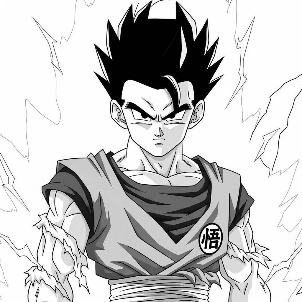 Desenho de Dragon Ball Z do Vegeta para Colorir