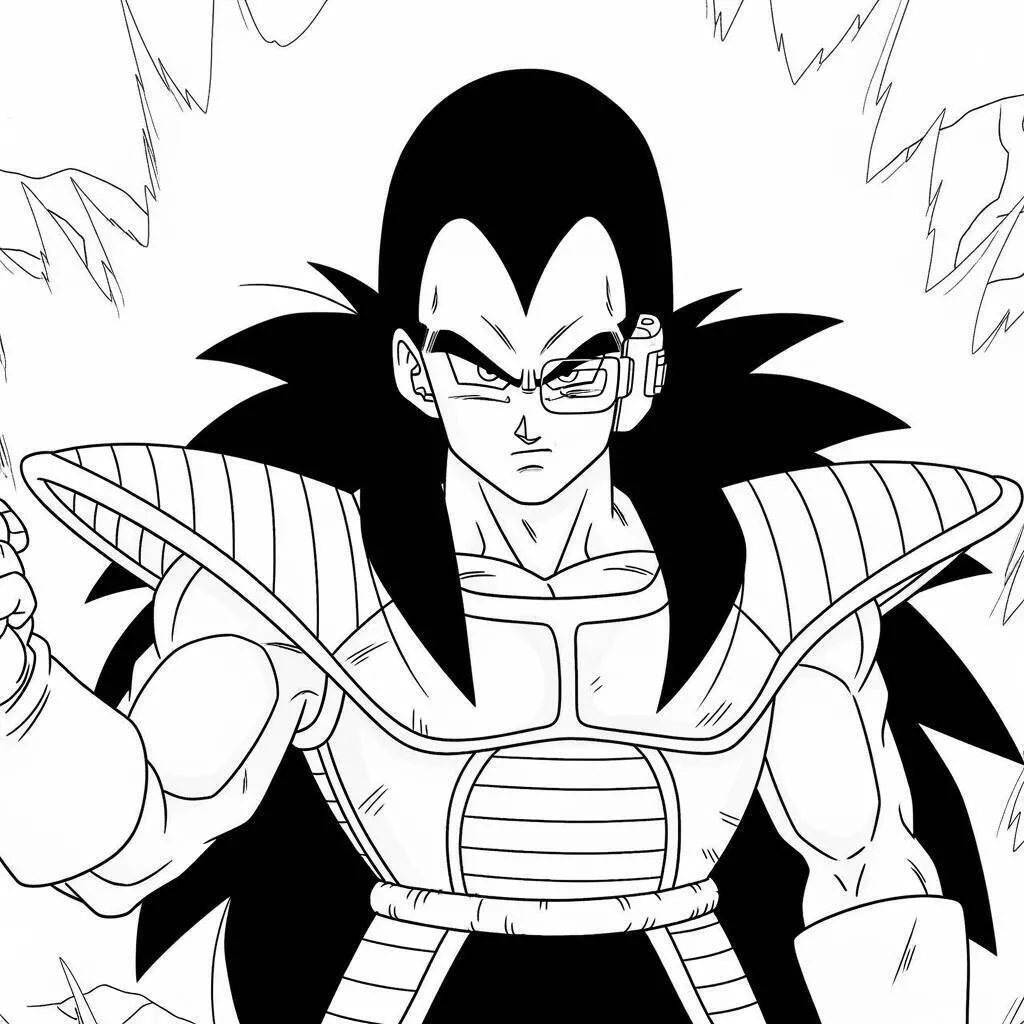 Dibujo para colorear de Dragon Ball Z de Vegeta