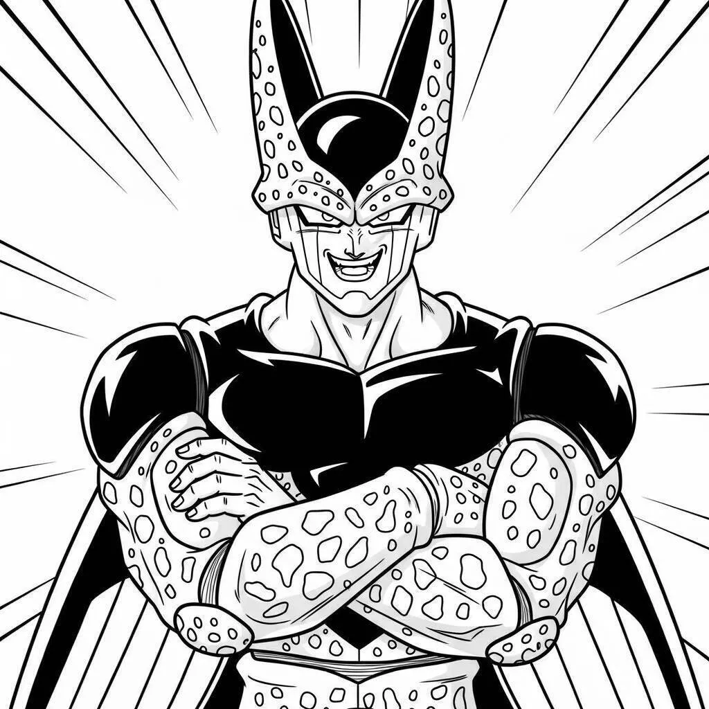 Dibujo para colorear de Dragon Ball Z de Cell