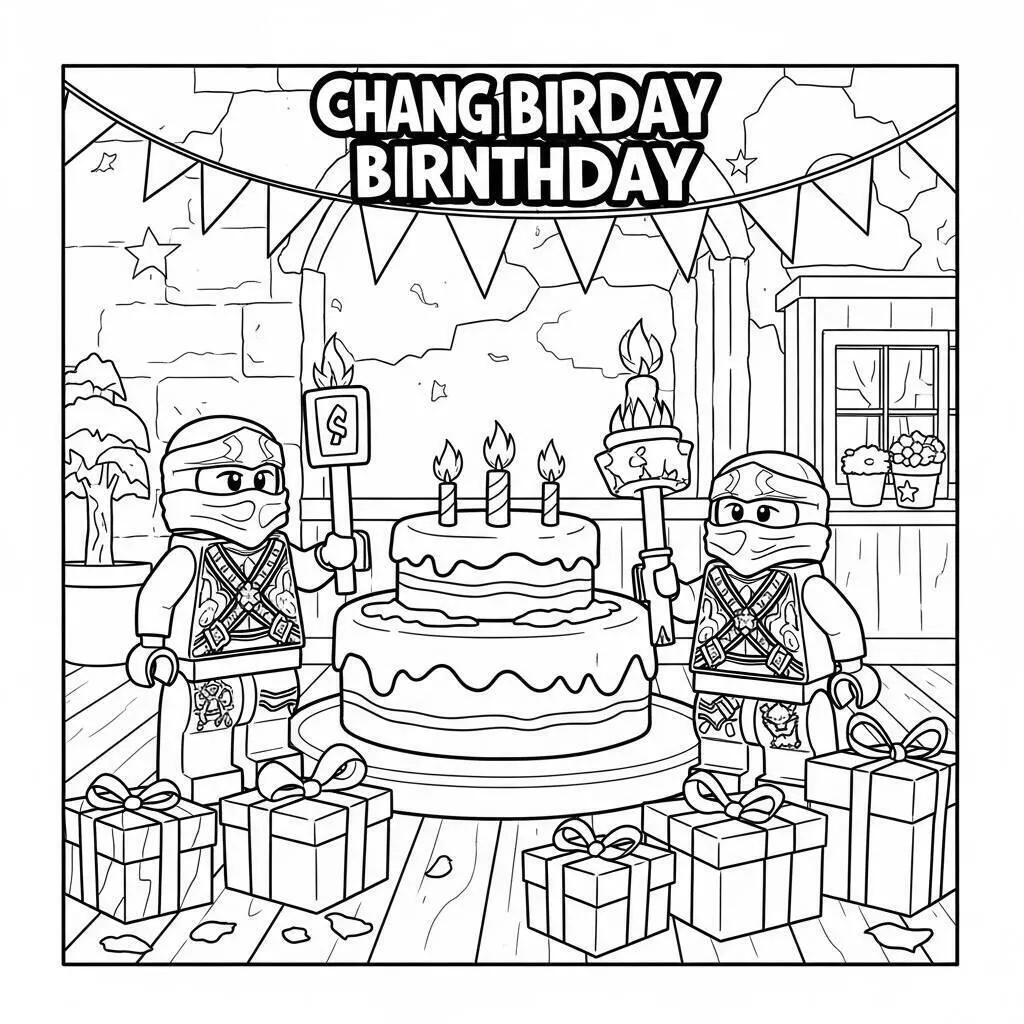Lego Ninjago Cumpleaños Para Colorear