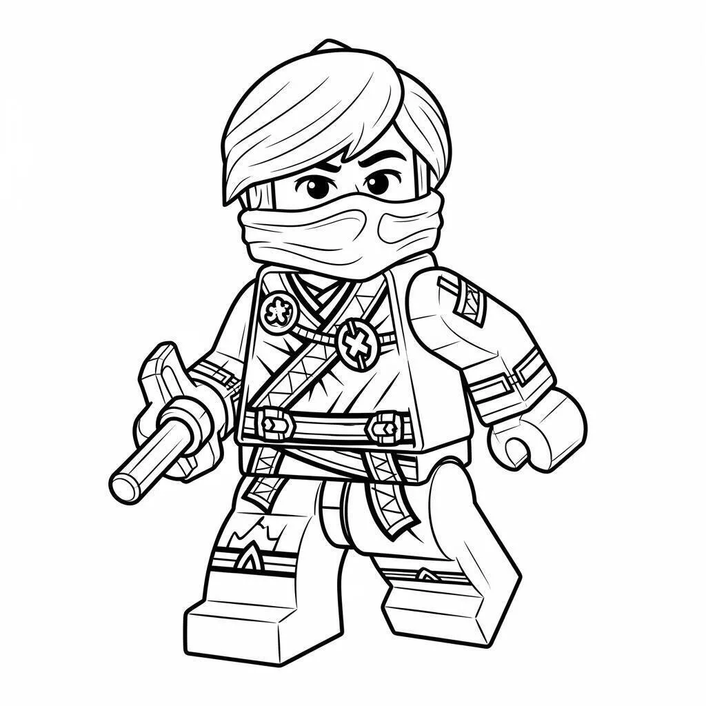 Ninja Lloyd Lego Ninjago Para Colorear