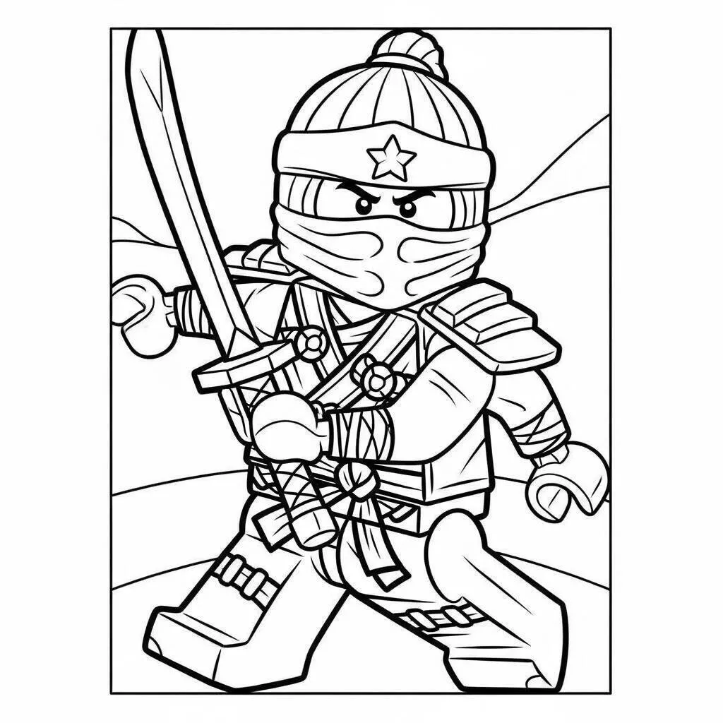 Ninja Jay Lego Ninjago Para Colorear