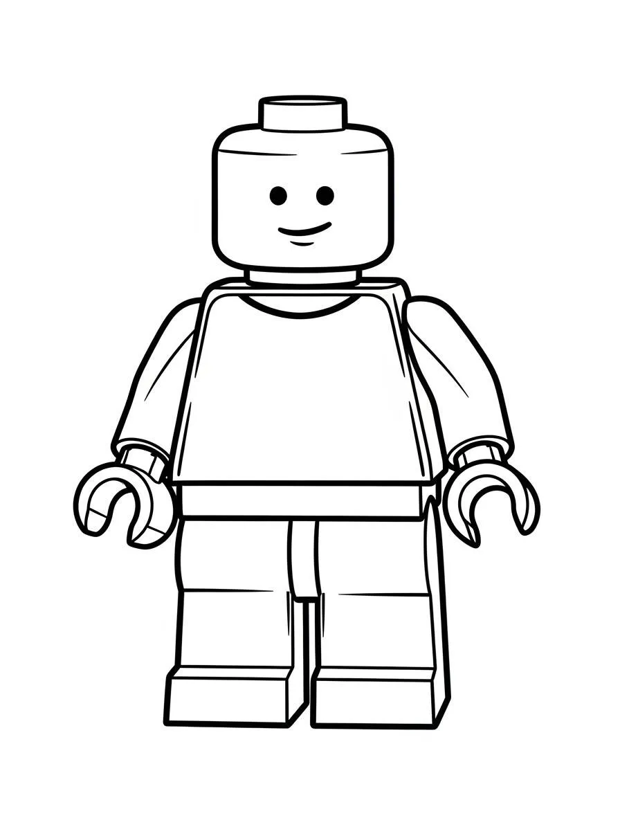 Desenho de Lego do Boneco para Colorir