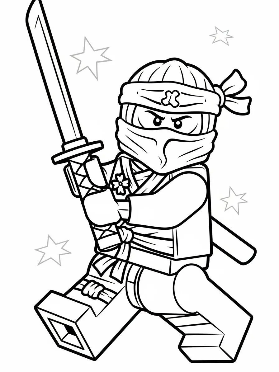 Desenho de Lego Ninja para Colorir