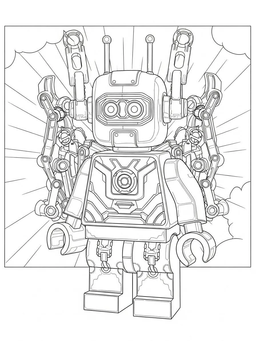 Coloriage Légo avec robot