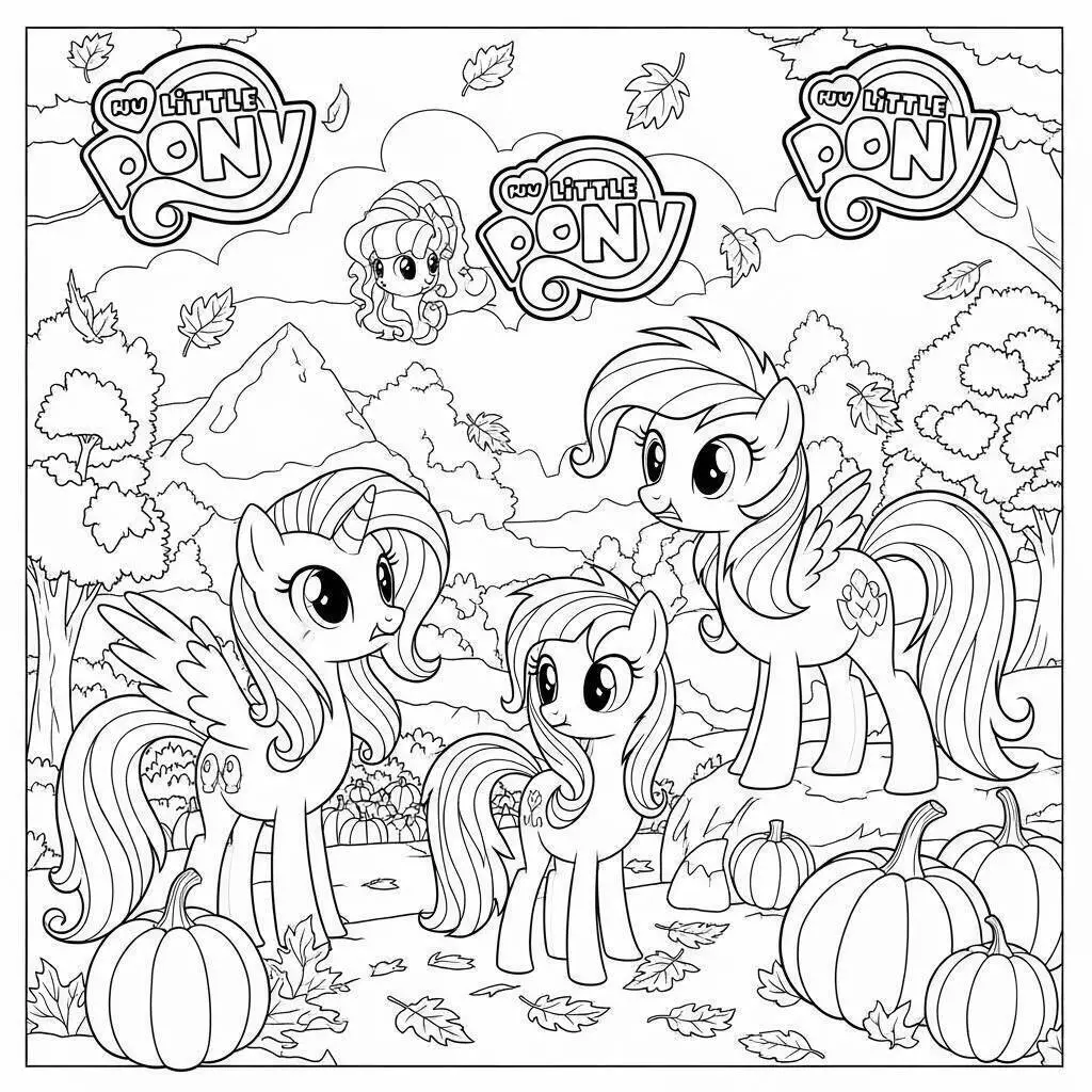 Coloriage Mon Petit Poney en Automne