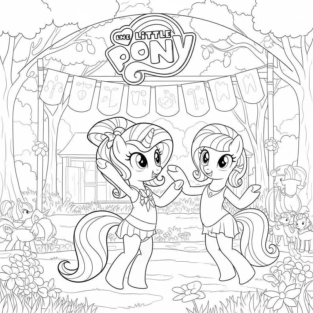 Coloriage Mon Petit Poney Fête