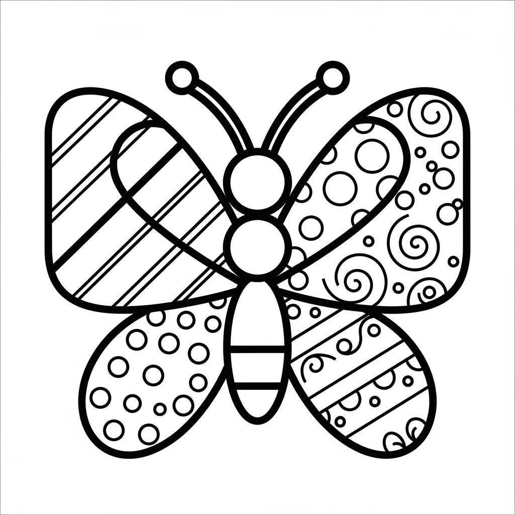 Desenho de Mariposa Divertida para Colorir