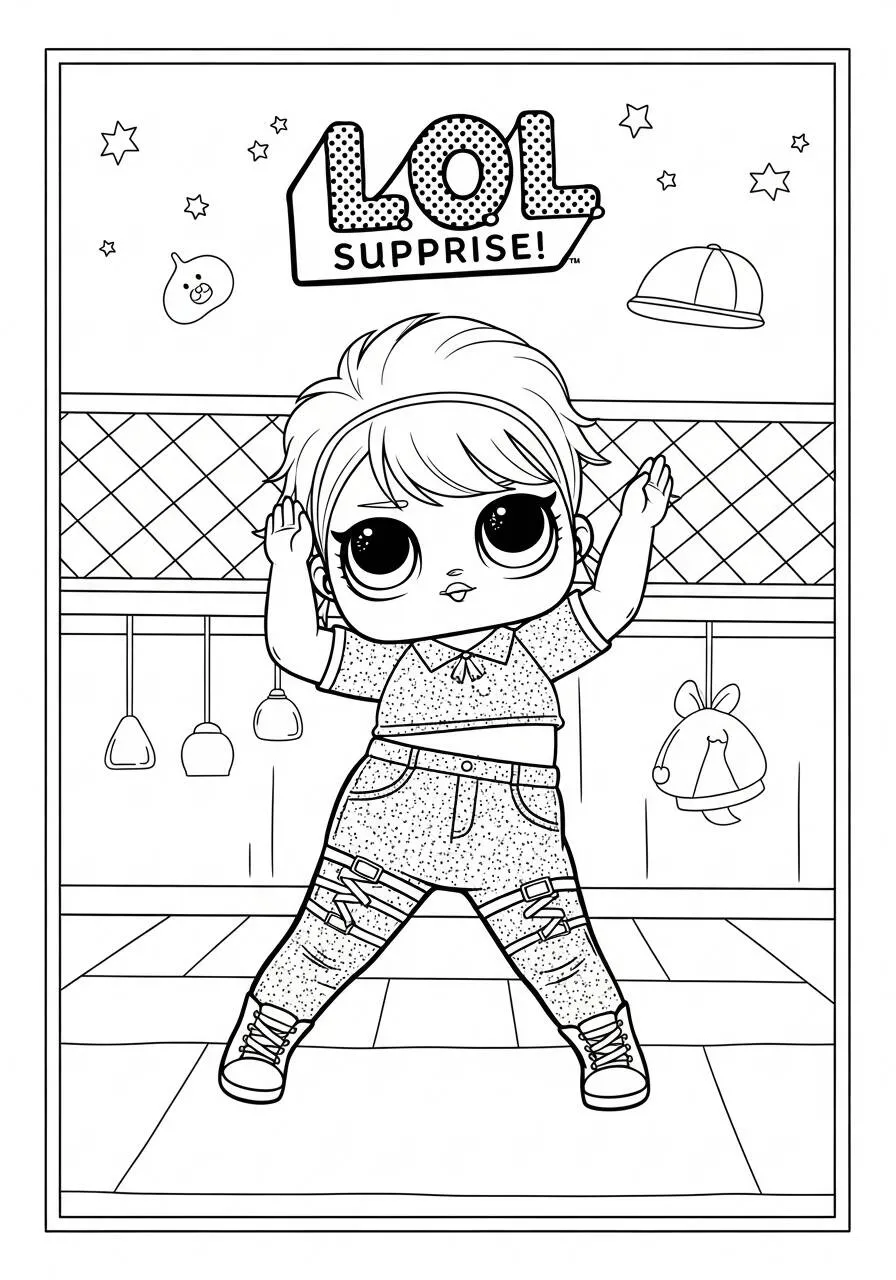 Página para colorear jajaja sorpresa con estilo moderno
