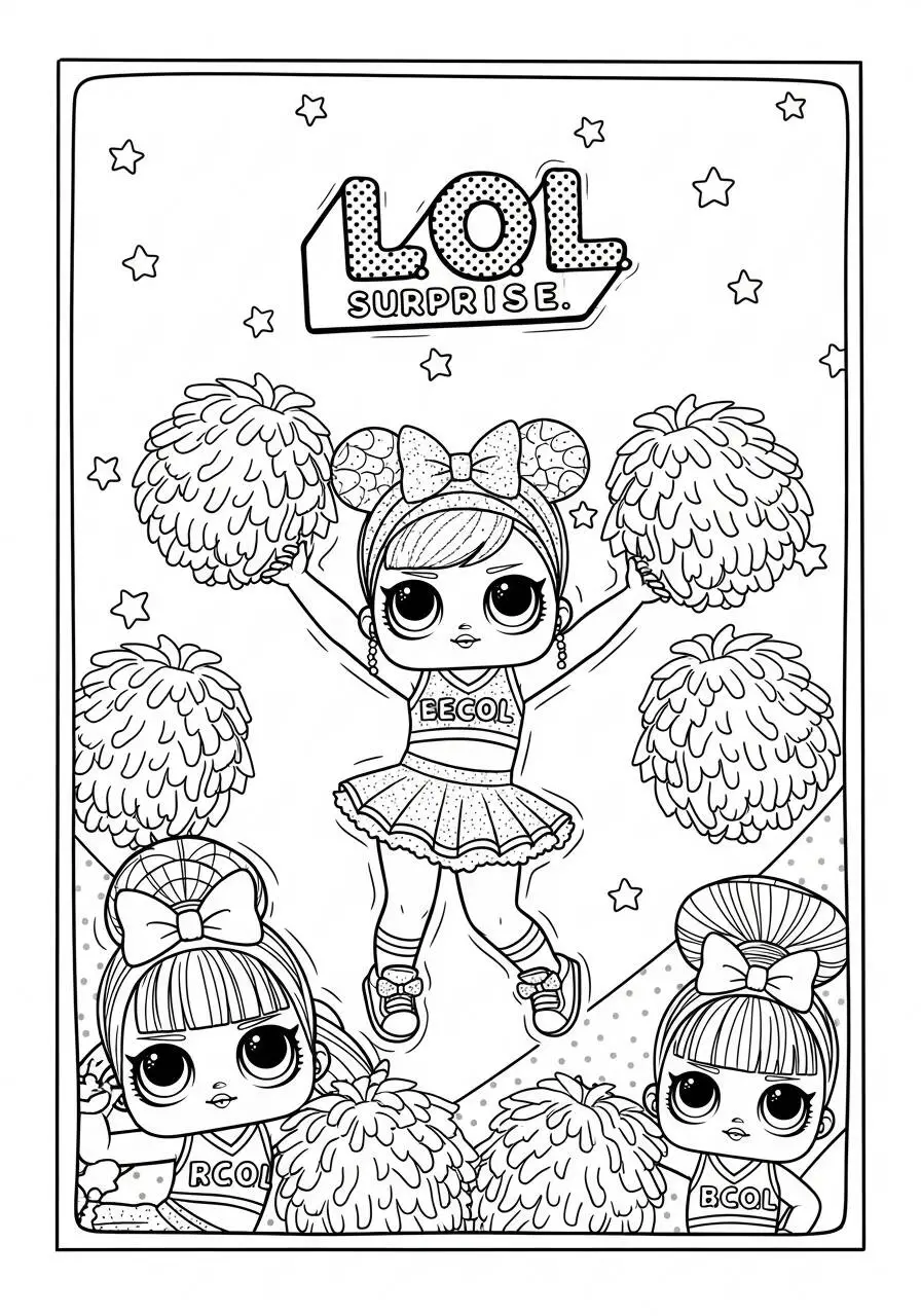 Desenho de LOL Surprise Cheerleader para Colorir