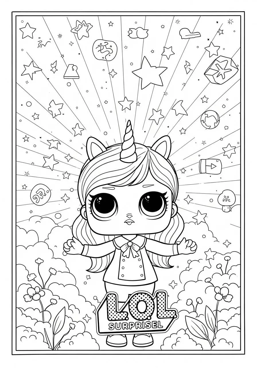Coloriage Licorne Mdr surprise