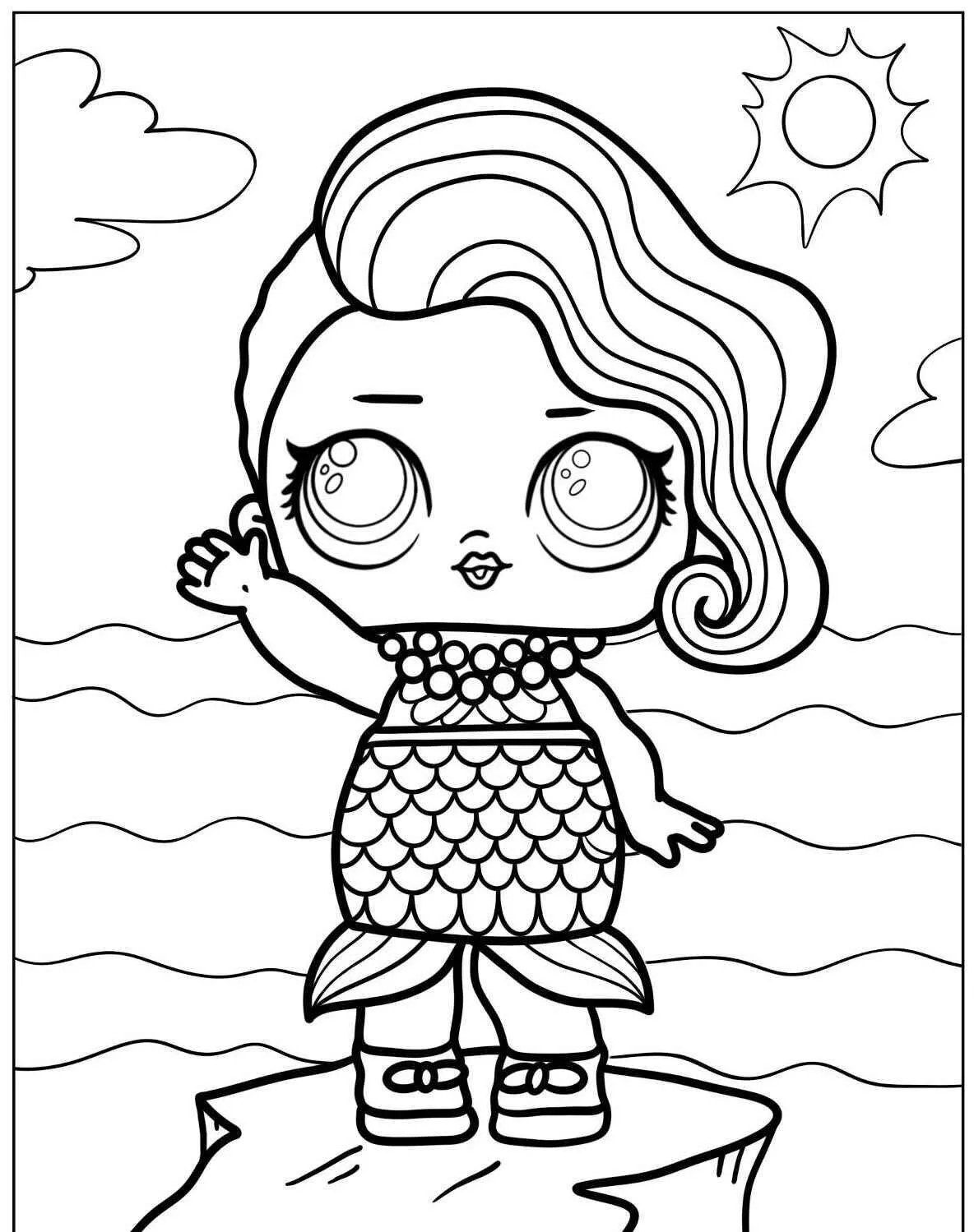 Dibujo para colorear de princesas estrelladas de jajaja sorpresa