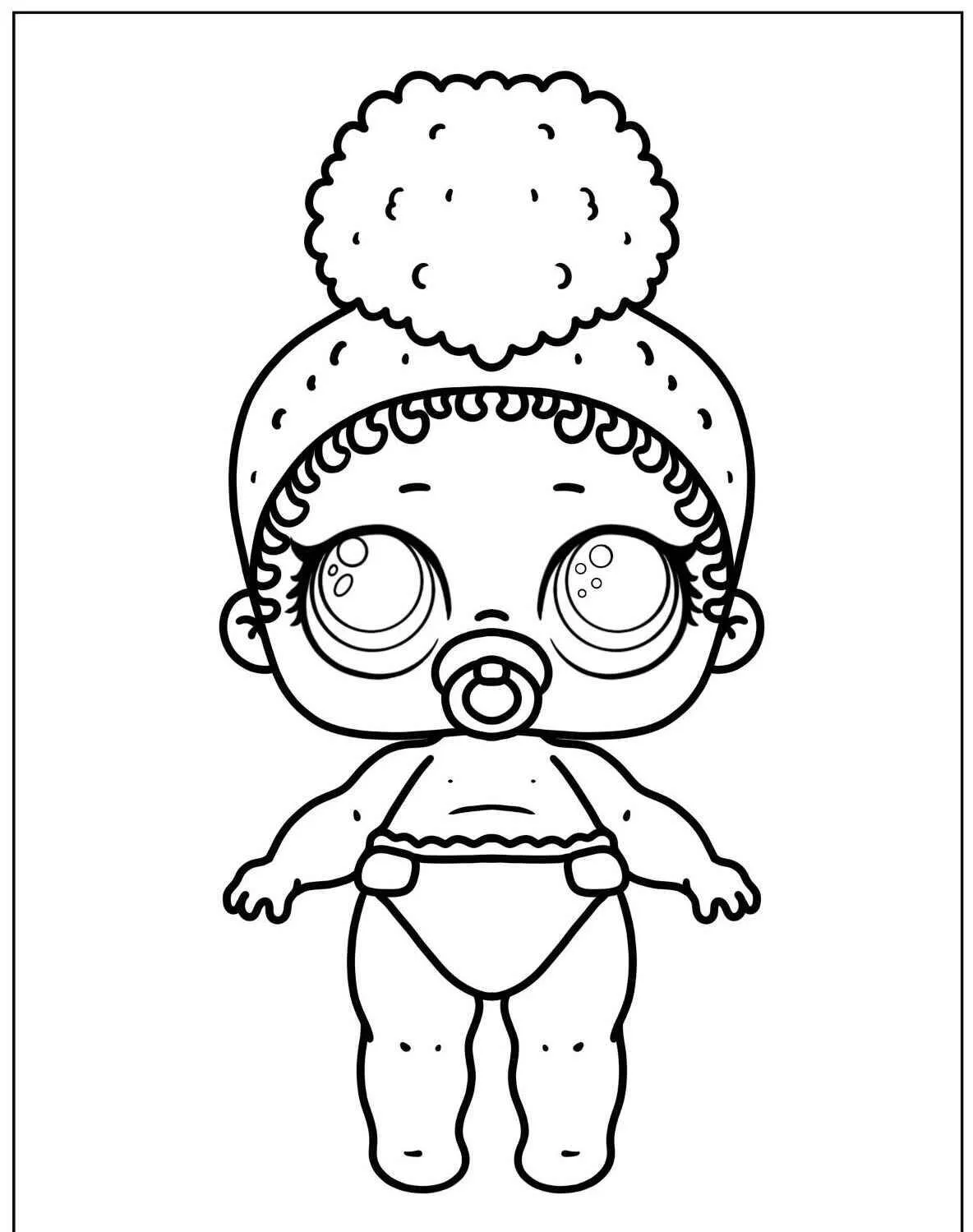 Desenho de LOL Surprise Princesa nas Nuvens para Colorir