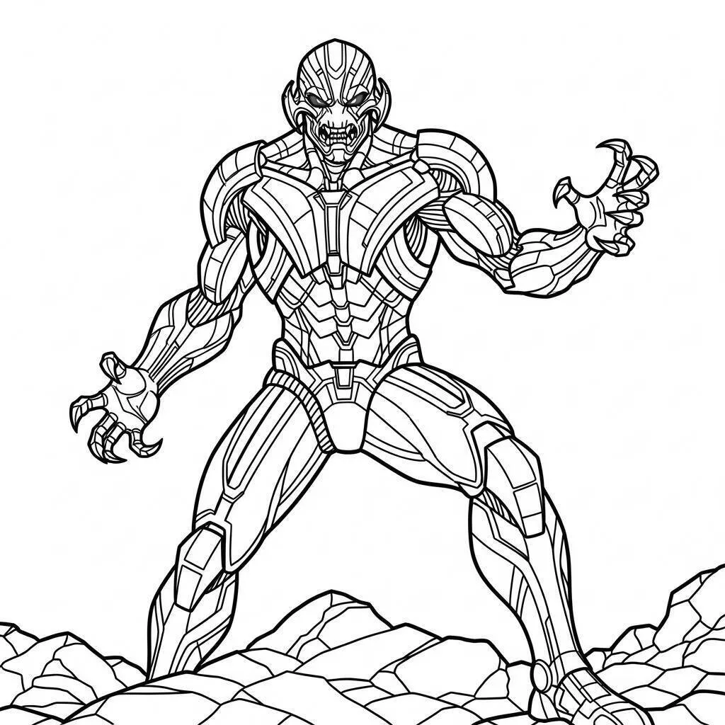Dibujo de Thanos Vengadores para colorear