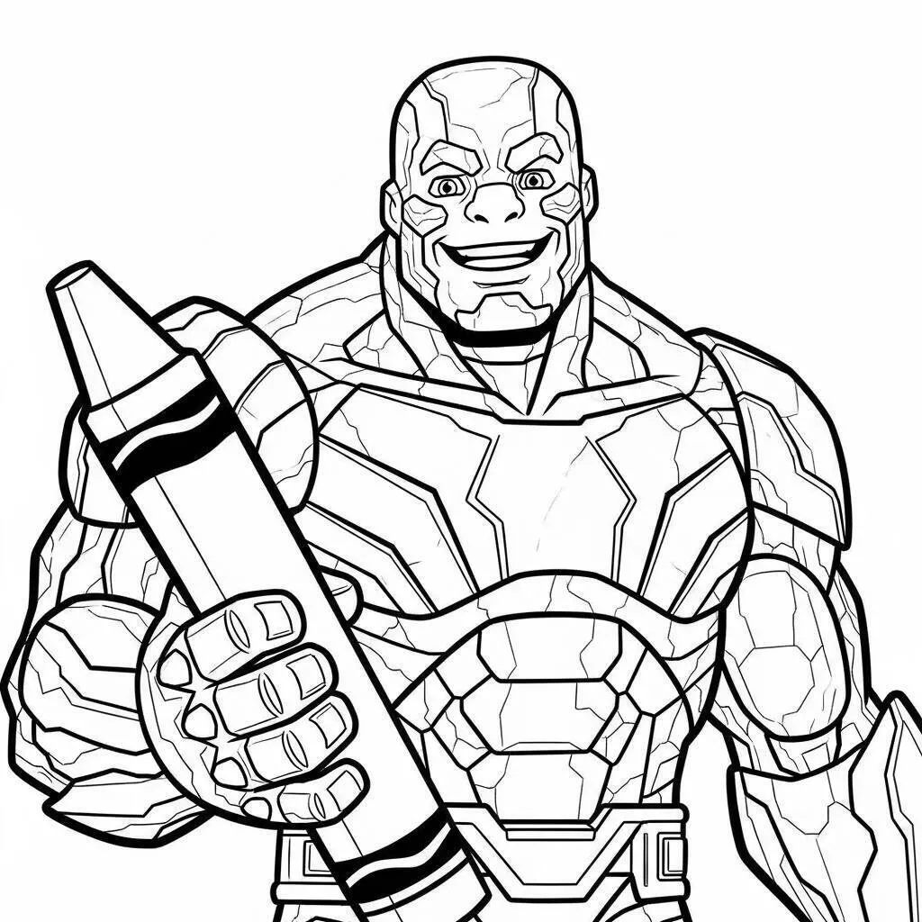 Desenho de Vingadores do Thanos para Colorir