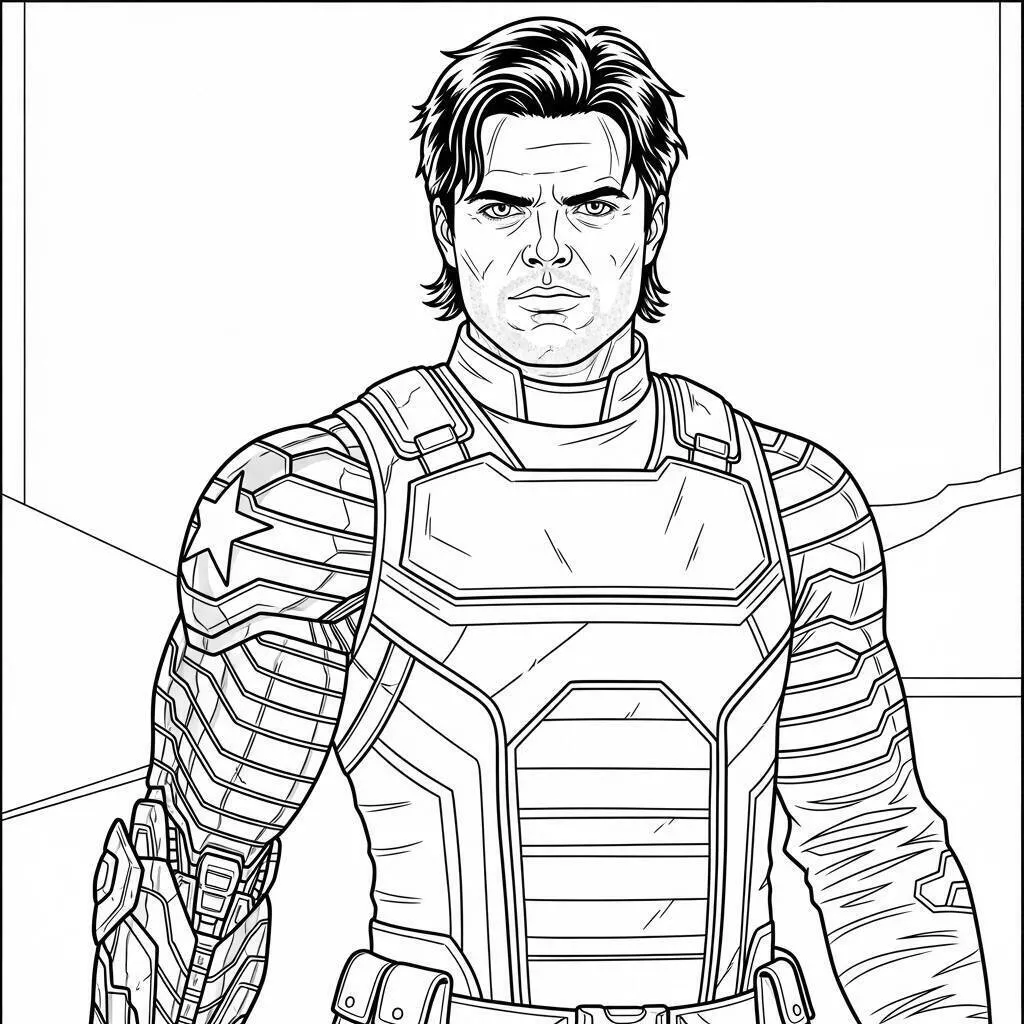 Desenho de Vingadores do Capitão América para Colorir