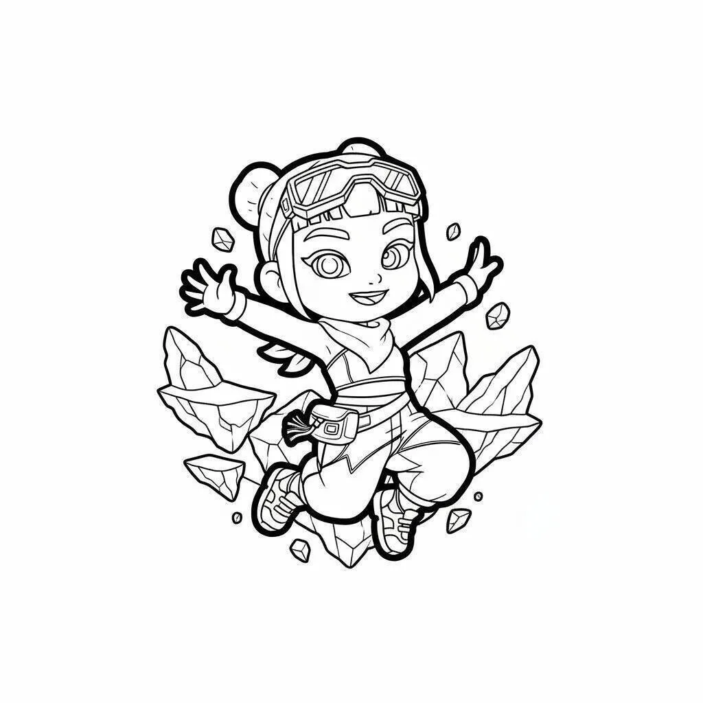 Dibujo de cazador para colorear con La aventura de la Cazadora
