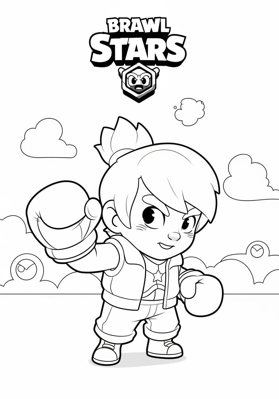 Desenho de Brawl Stars da Shelly para Colorir