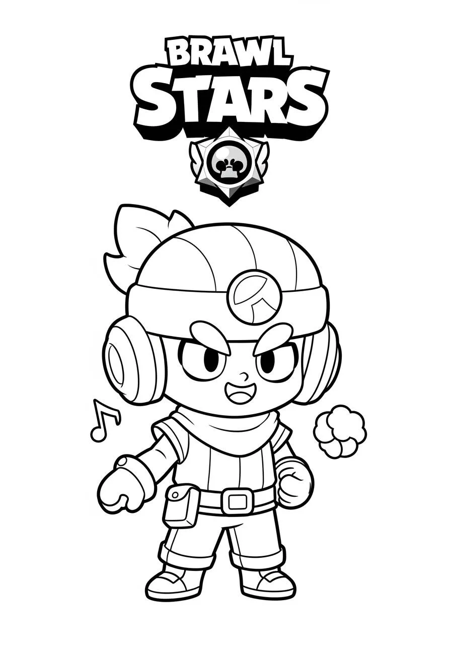 Desenho de Brawl Stars do Colt para Colorir