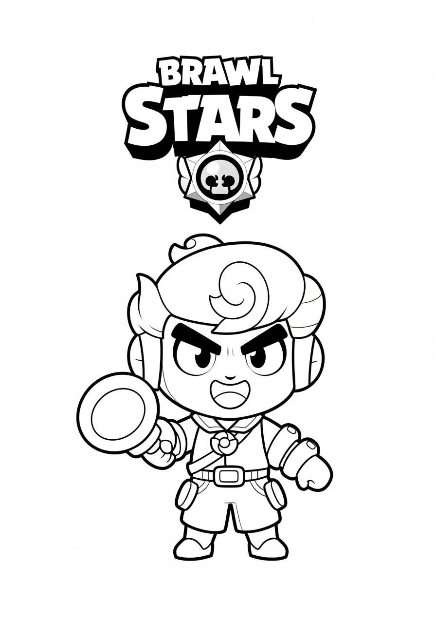 Desenho de Brawl Stars do Colt para Colorir